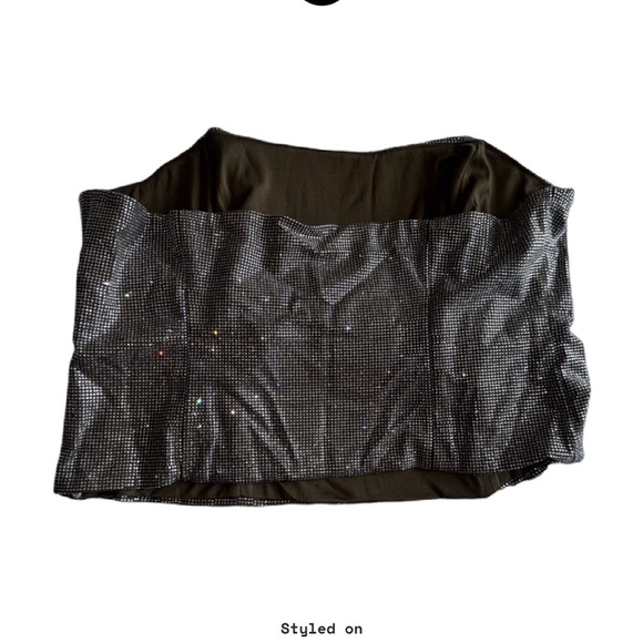 Light Up The Room Rhinestone Corset Top - Taupe/ Combo​ - Picture 3 of 6